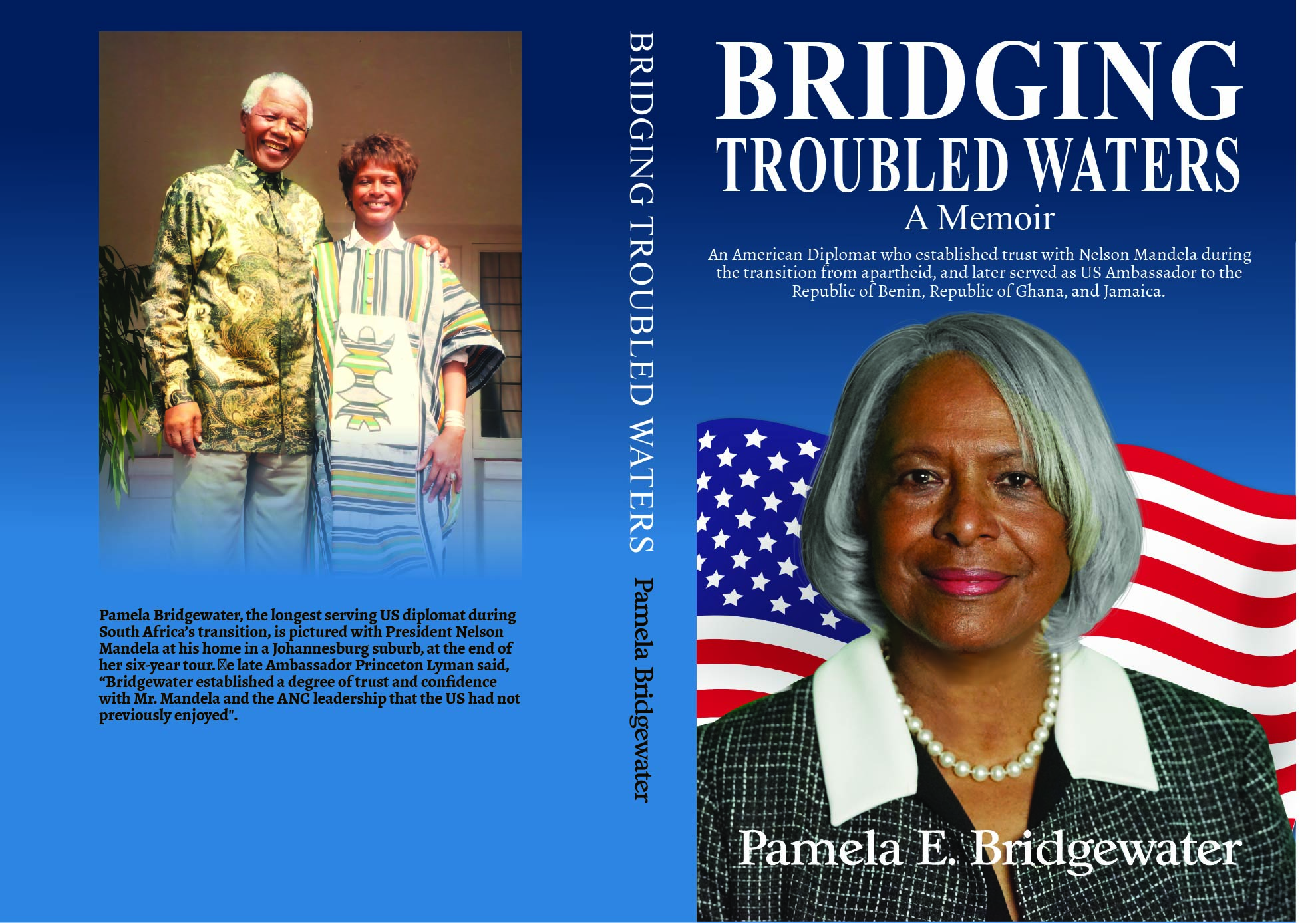 Bridging Troubled Waters book cover by Ambassador Pamela Bridgewater